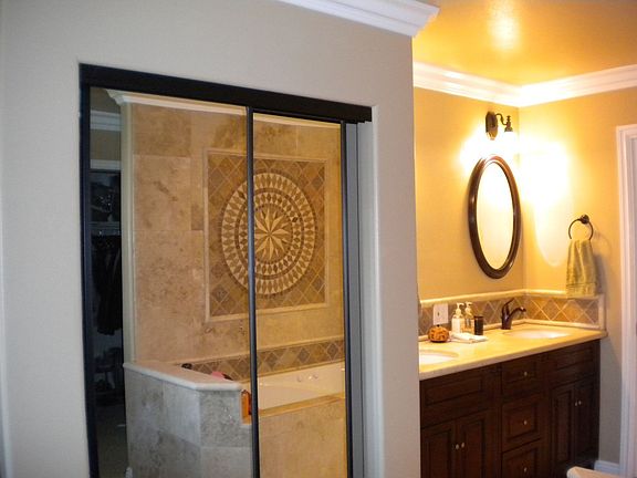 Marble, Travertine master with 6' whirlpool tub!