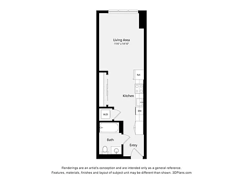Floor plan Studio 1