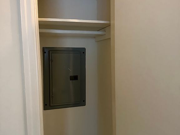 Coat closet in hallway