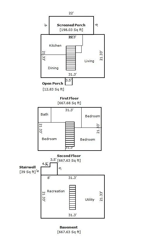 Room sizes are estimates - Maple Ave