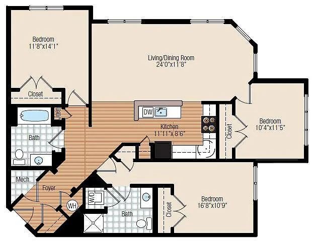 Floor plan 3 Bedroom