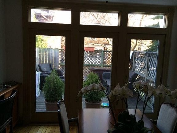 View of back porch from diningroom