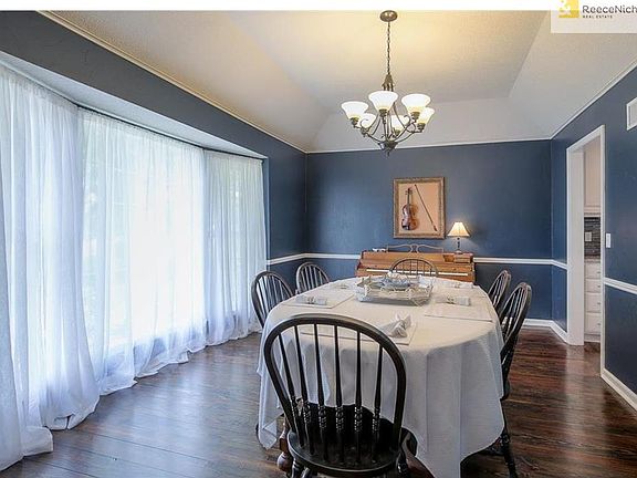 Spacious dining room with plenty of room for other uses.