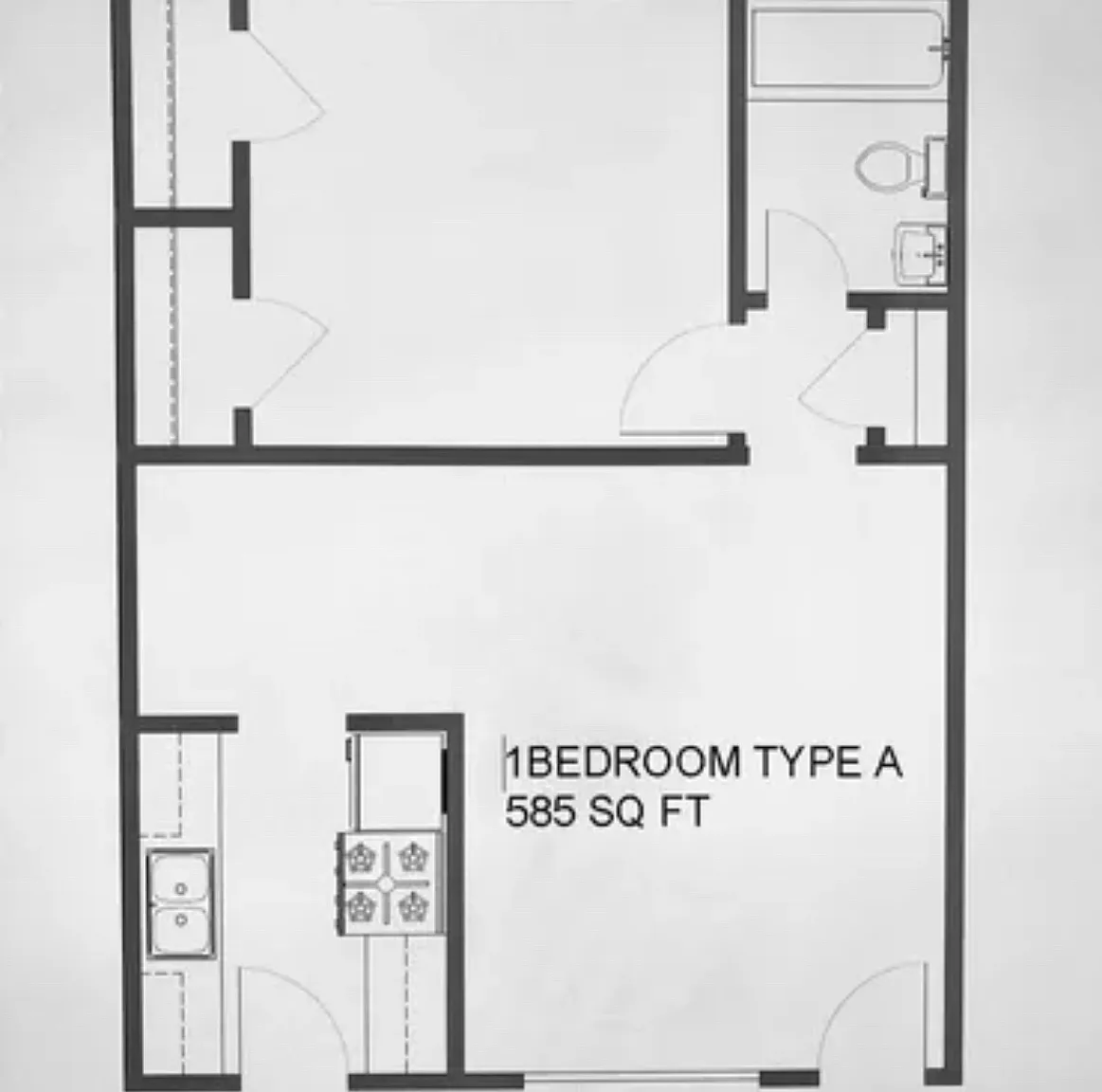 1 bed, 585 sqft, $885 — Photo 2