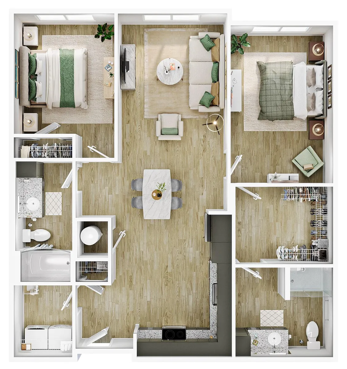 Floor plan 2x2Leslie