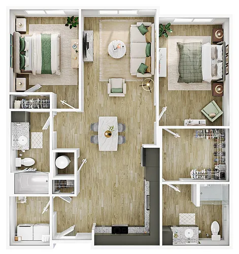Floor plan 2x2Leslie