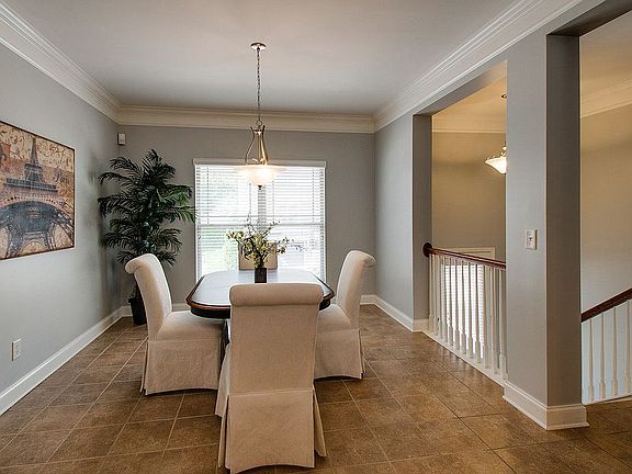 Large, bright dining room