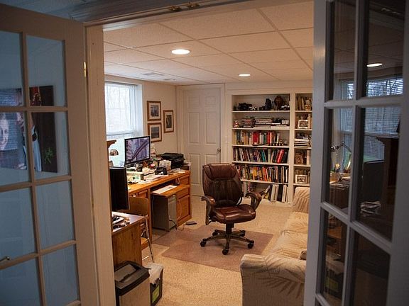 Office in walkout basement