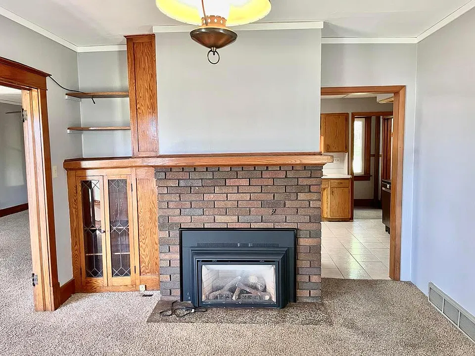 electric fireplace in main floor living room