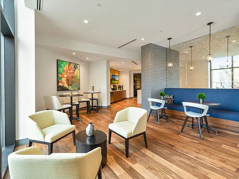 Grab a cup of coffee in the lobby!