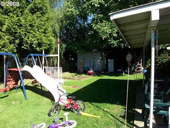Back yard with Tree house