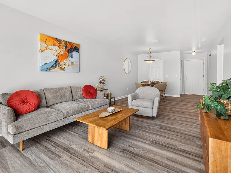 Spacious Living and Dining Room at Lakeside Village Apartments in Clinton Township, MI