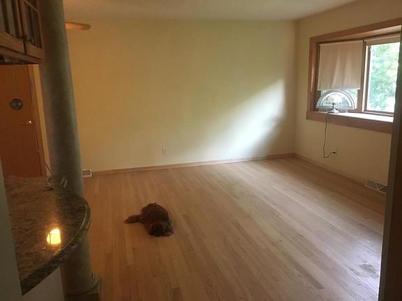 Living room with bay window