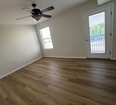 Master bedroom with deck access.