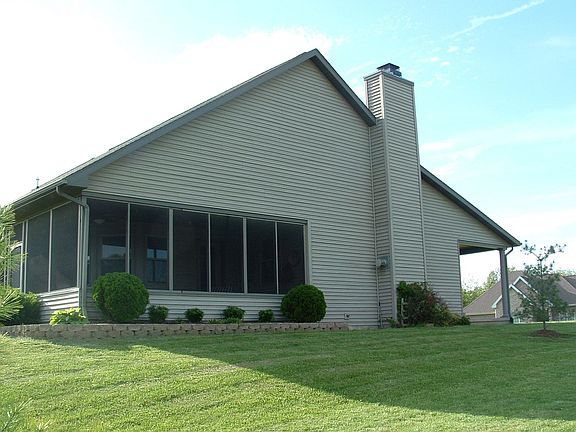 East side of the home