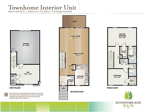Floor plan Townhouse Interior Unit