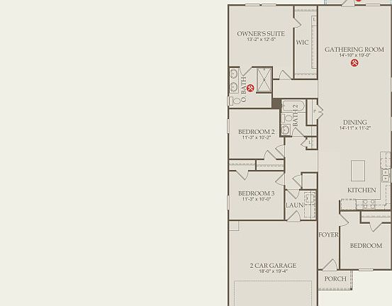 Hewitt Floor Plan, Quick Move-in Home, Floor 1