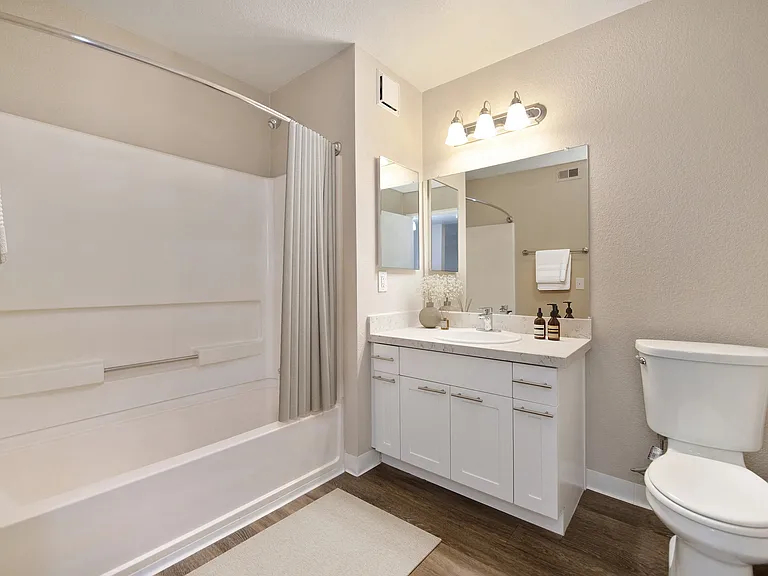 Bathroom In The 1 Bedroom Floor Plan