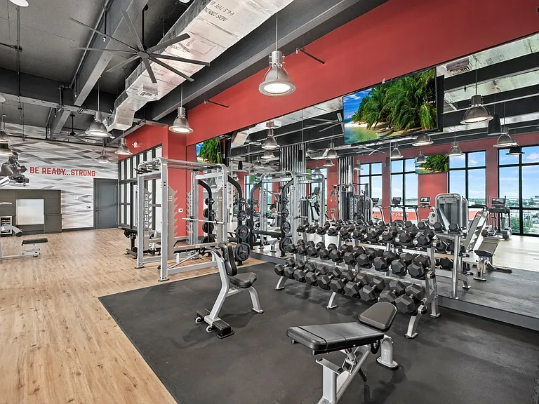 Our spacious fitness center offers a variety of equipment to meet your needs.