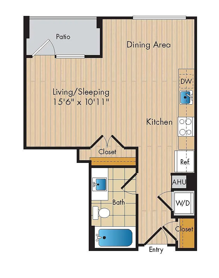 Floor plan Studio-S2b