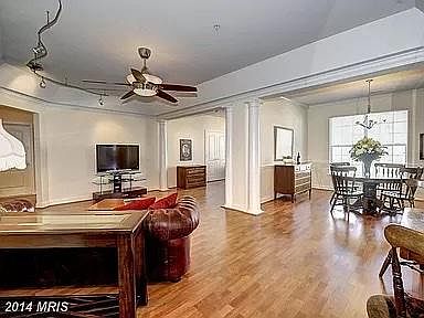 Great room looking at dining room on right and sun room on left