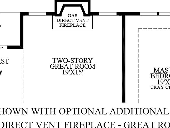 Optional Additional Gas Direct Vent Fireplace - Great Room
