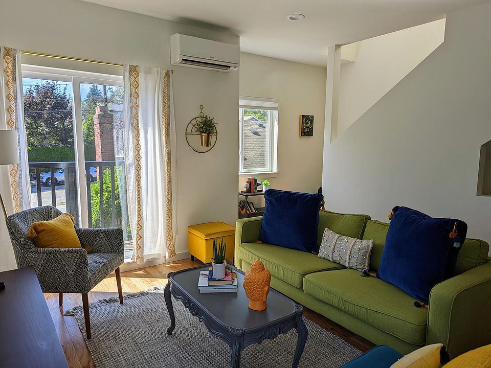 Lots of Natural Light in the Living Room! This furniture is from the previous tenant. Townhouse will be unfurnished.
