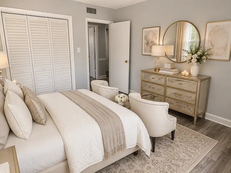 Bedroom #1, fully remodeled with abundant natural light