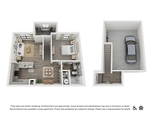 Floor plan A2-2G Attached Garage