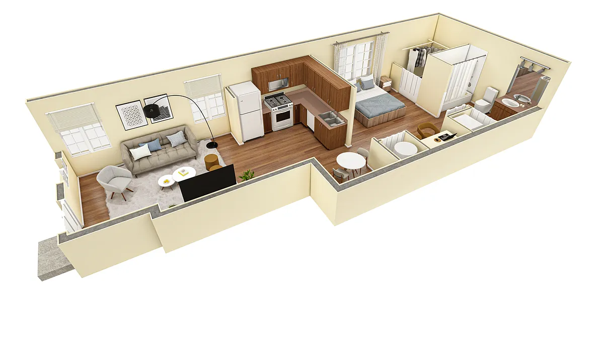 Floor plan Studio Designer Courtyard