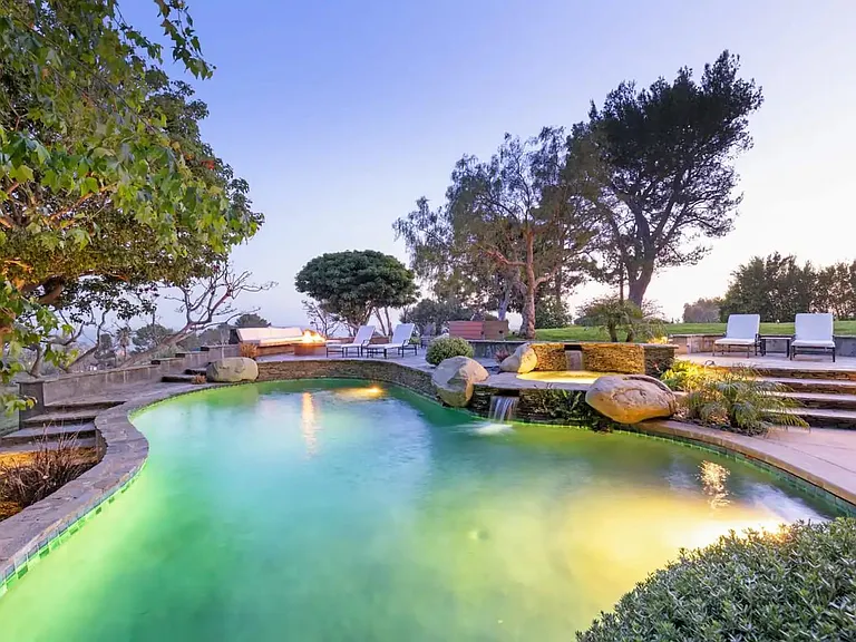 Outdoor pool and spa.