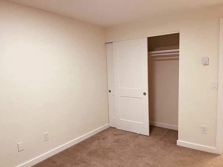 Large two door closet with lots of storage