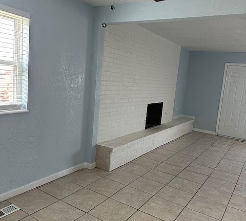 View from the dining room to the living area.