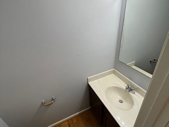 half bathroom in living room area
