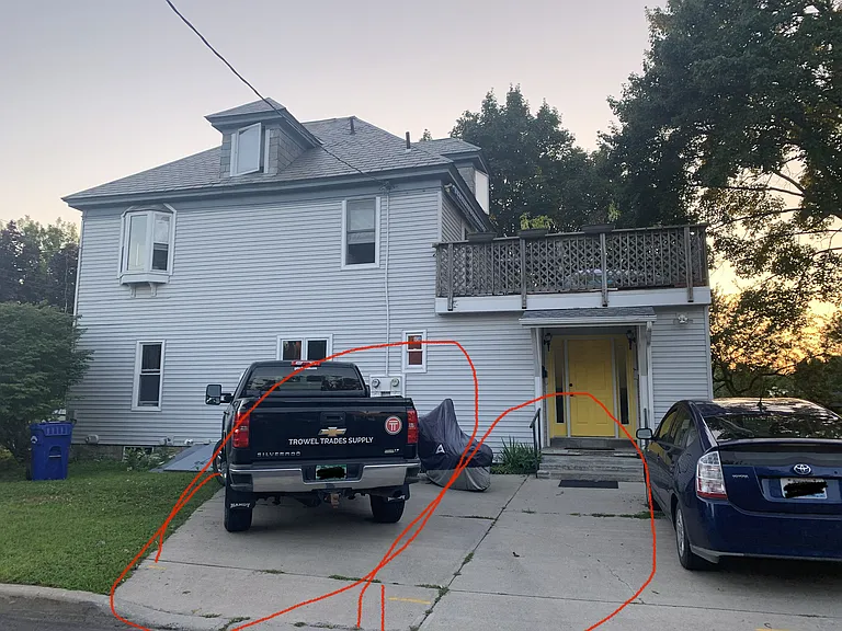 Two off street parking spots