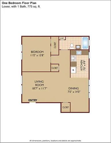 Floor plan $2.06/sq.ft. - 1 bedroom