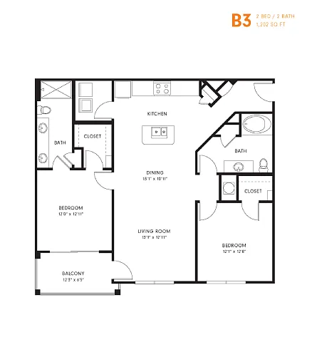 Floor plan B3
