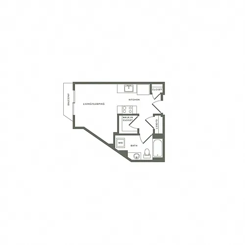 Floor plan Blackberry - Studio S01