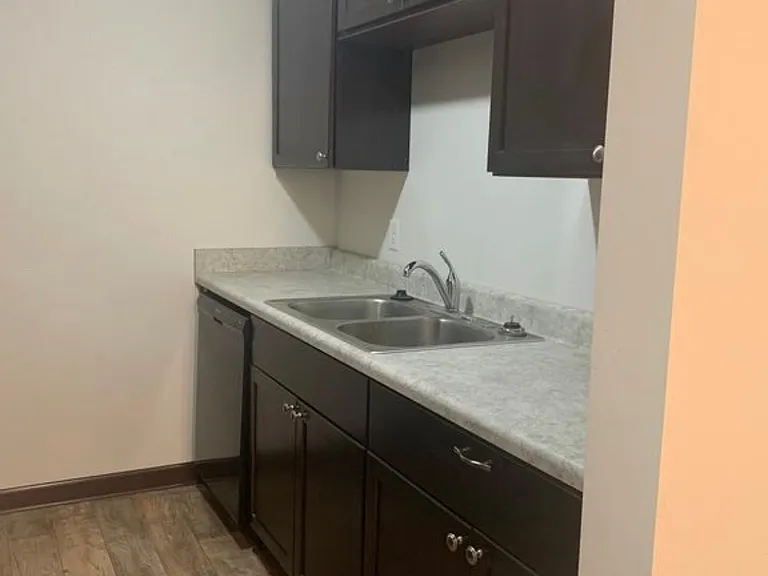 Kitchen sink in a unit at Whispering Isle.