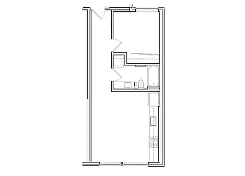 Floor plan 1 Bed, 1 Bath A1