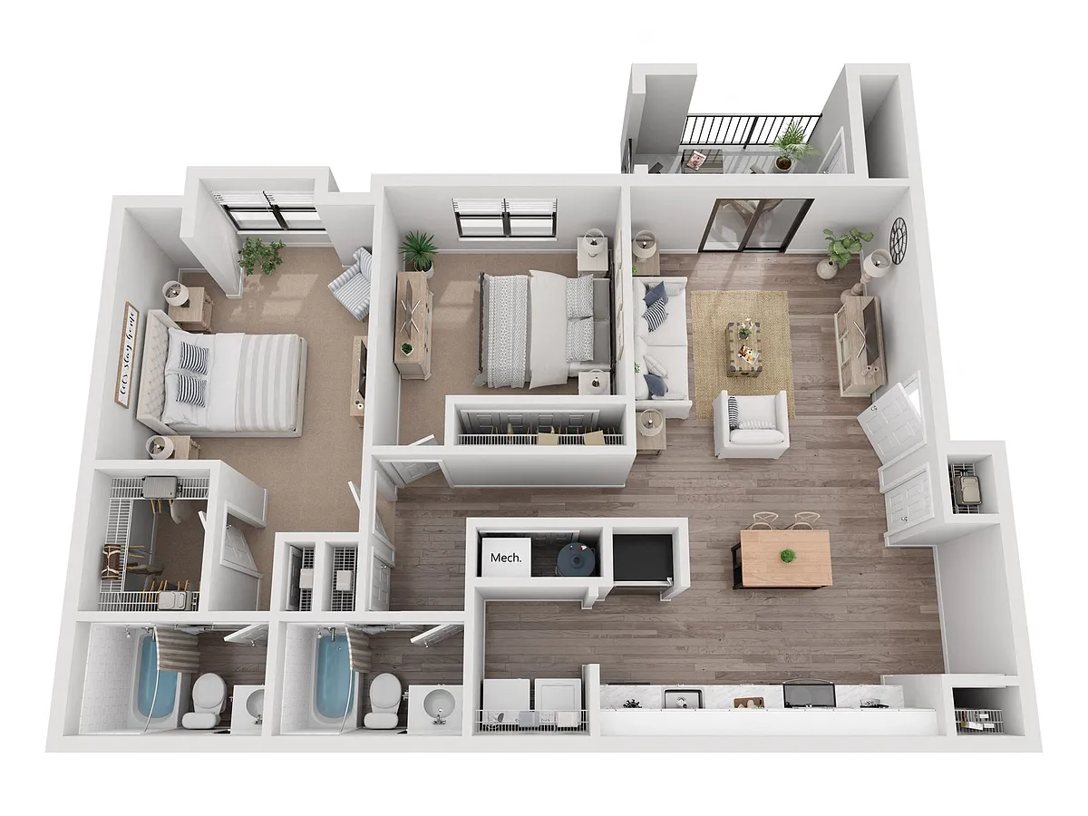 Floor plan 2X2 B