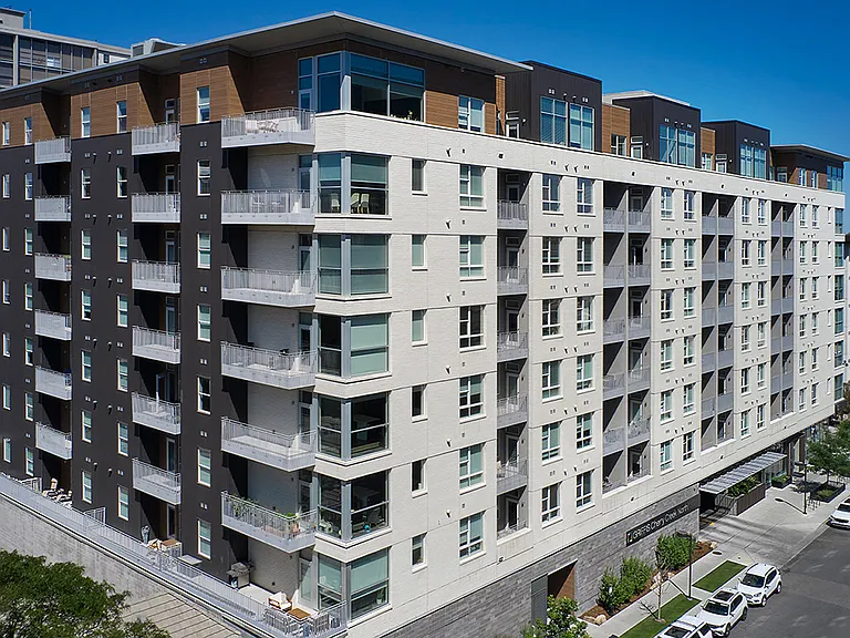 Griffis Cherry Creek North apartment exterior in Denver, Colorado.