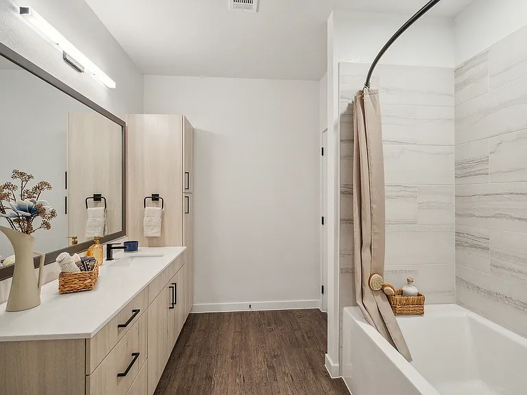 Spa-inspired bathrooms with modern finishes