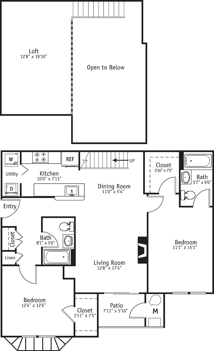 Floor plan Lexington with loft