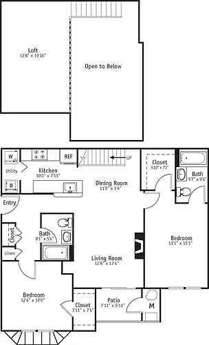 Floor plan Lexington with loft