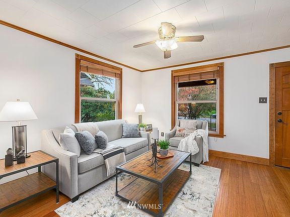 Space easily accommodates multiple piece couches or even a sectional!
