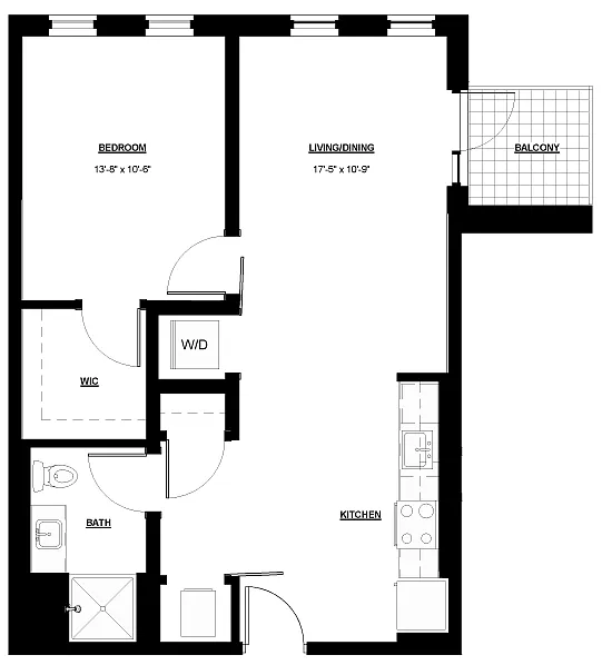 Floor plan 1BD-03