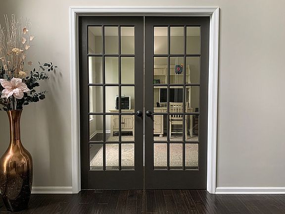 French doors to Study