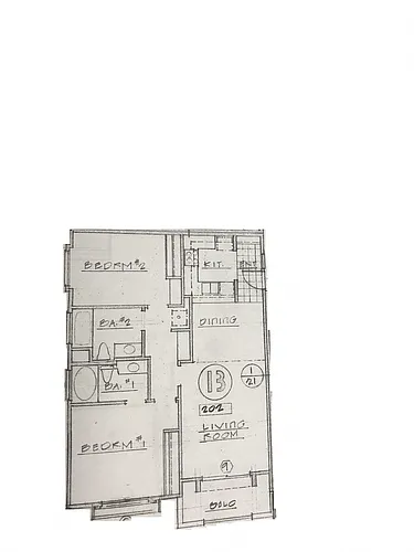 Floor plan 2 Bed + 2 Bath