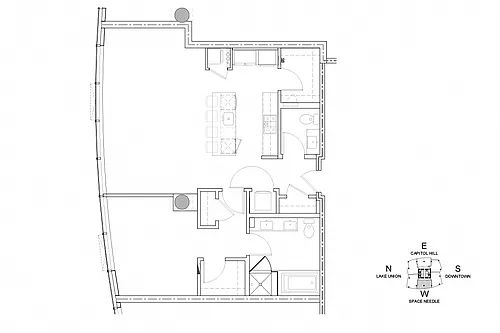 Floor plan 1 Bedroom APH